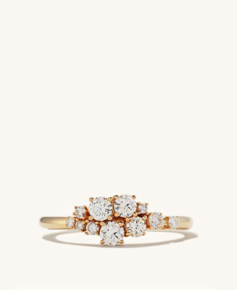 Dorra Gold Diamonds Cluster Ring